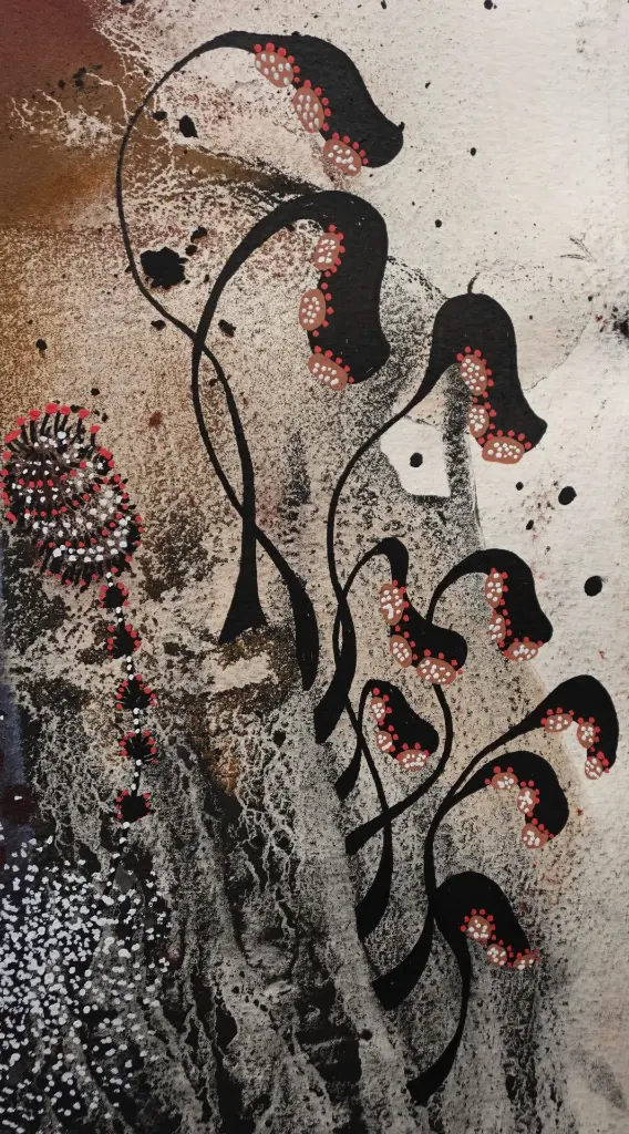 TMDI-010c, Transmission, Thiemoko Diarra, 2024, Earth Pigments on Paper, 42x29.7cm.webp