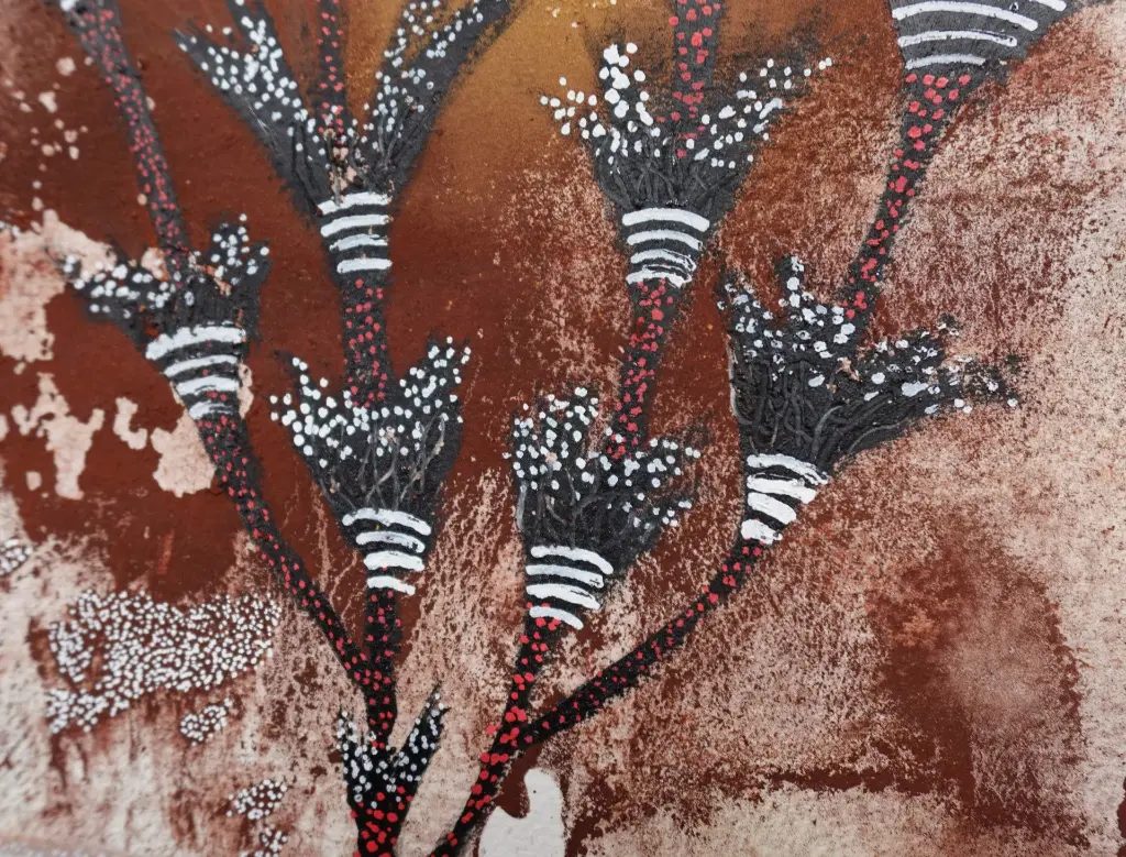 TMDI-011c, Fleur de Vie, Thiemoko Diarra, 2024, Earth Pigments on Paper, 42x29.7cm.webp
