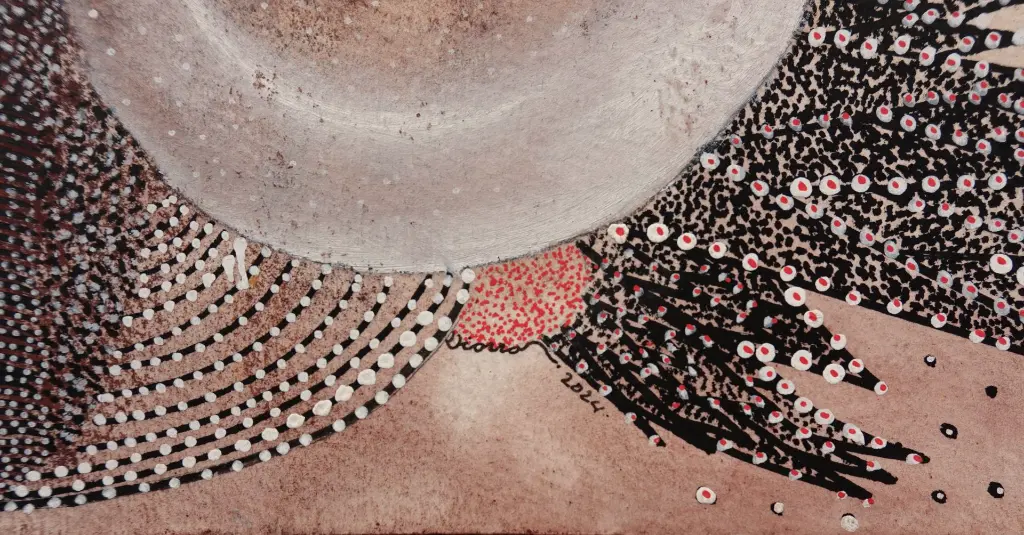 TMDI-013d, Untitled, Thiemoko Diarra, 2024, Earth Pigments on Paper, 24x32cm.webp